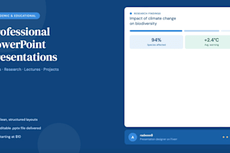 design a professional academic or educational powerpoint presentation
