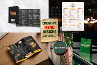 do eye catchy food menu for your bussines