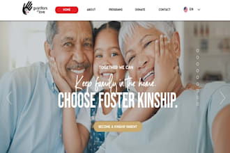 design foster care website foster home website foster service nonprofit website