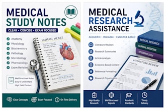 summarize medical notes and create study guides