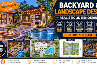 transform your backyard into a luxury outdoor living space in realistic 3d