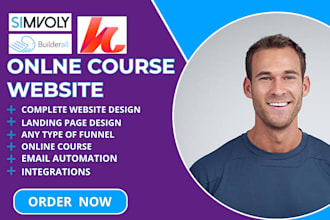 build a full coaching website and sales funnel on kajabi builderall simvoly