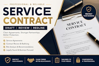 draft or review your service, rental or employment contract