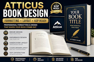 do atticus book formatting book design and KDP layout design