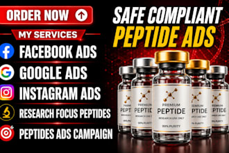 safe compliant peptide ads peptide marketing facebook ads peptide website