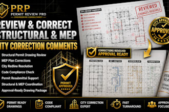 review structural drawings calculations permit package for pe stamp readiness