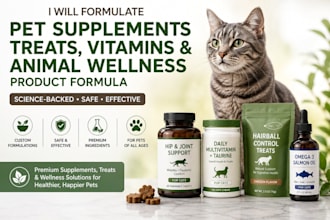 formulate pet supplements treats vitamins and animal wellness product formula