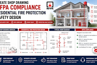 create shop drawing nfpa compliance residential fire protection safety design