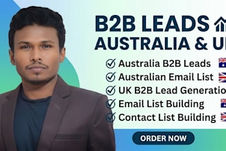 b2b lead generation and email list building for australia and the UK
