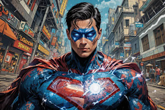 draw your superhero in comic style