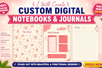 design custom digital notebooks and journals