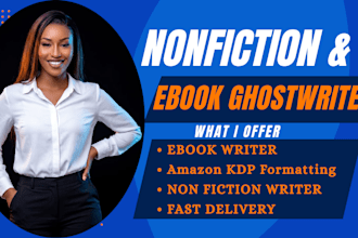 ghostwrite your nonfiction ebook or self help book