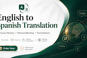 english to spanish translation with human review