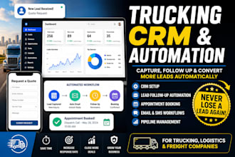automate lead follow up CRM and booking for trucking companies
