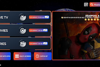customize your iptv app like, tivimate, smarter pro, xciptv with control panel