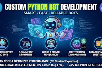 build custom telegram bot or discord bot using python