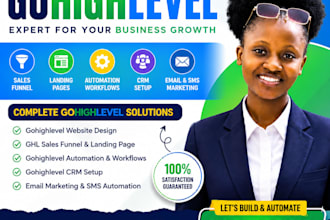 build gohighlevel website, sales funnel, landing page and automation