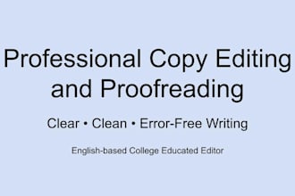 proofread to ensure professionalism and clarity