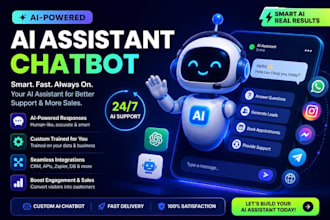 build ai chatbot for website, whatsapp and customer support