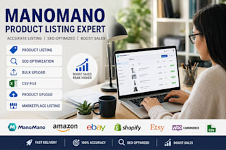 do manomano seller acoount product listing manomano content SEO product upload