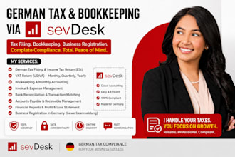 handle german tax filing income tax return bookkeeping business registration