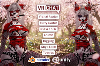 design custom 3d vrchat furry character avatar 3d rigging 3d furry nsfw avatar