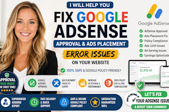 fix google adsense approval, ads placement error issues on your website