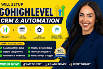setup gohighlevel CRM automation gohighlevel website ghl automation thrivecart