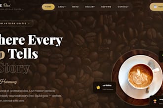 build a modern responsive cafe or restaurant website