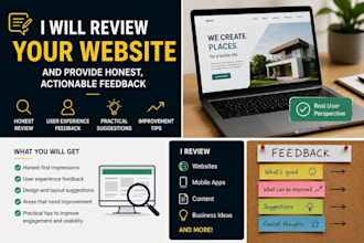 review your website, app, or content and suggest improvements