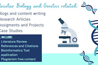write molecular biology and genetics content