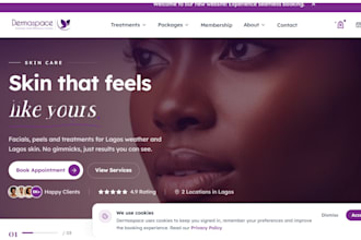 design a luxury beauty, spa, cosmetics and skincare shopify store, hair salon