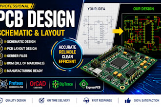 design printed circuit board schematic proteus diptrace expresspcb orcad layout