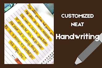 write anything in neat and beautiful handwriting