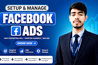 set up and manage a facebook ads advertising marketing campaign fb or meta ads