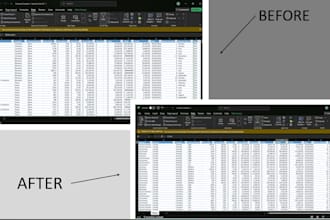 excel formatting, data sorting, clean data