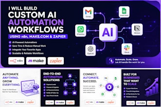 build custom ai automation workflows using n8n make com and zapier