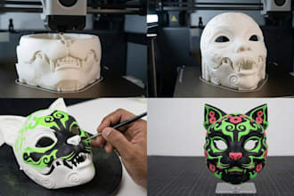 3d print and paint cosplay mask helmet armor convention mask halloween stl