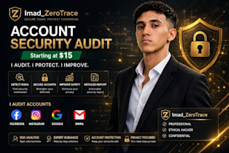 audit and secure your social media and email accounts