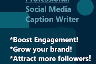 write social media captions and posts as a copywriter
