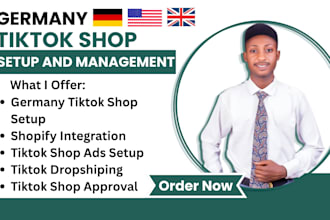 set up germany uk tiktok shop with shopify integration, facebook shop