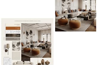 create a comprehensive interior design moodboard from 1 reference image