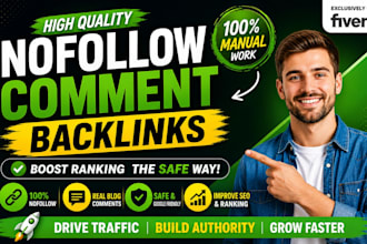 build 60 high quality manual nofollow backlinks