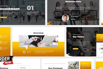 design or redesign powerpoint presentation, investor pitch deck and pitch deck
