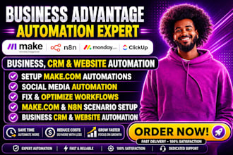 fix make com, setup make com automation,  social media automation, make scenario