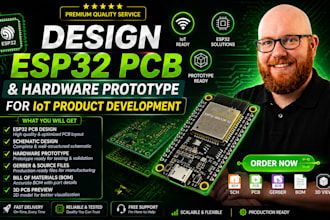 design esp32 pcb and hardware prototype for iot product development