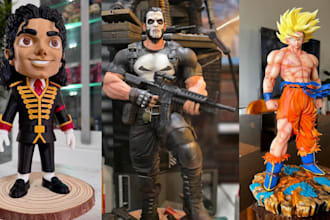 3d print and paint anime figure, resin 3d miniature model tabletop stl
