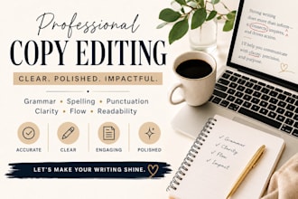 copyedit for clarity, flow, and professional quality