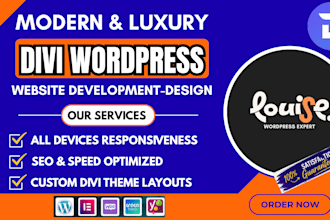 design a professional wordpress divi website for your business