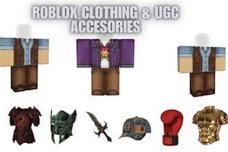 design custom roblox clothing, ugc accessories and avatar outfits